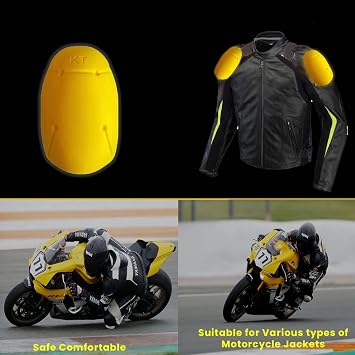 Universal Level2 Motorcycle CE Insert Armor & Pads for Protection Shoulder, CE-2 Approve Shoulder Protective Motorcycle Jacket Replacement Pad Pair for Men and Women.