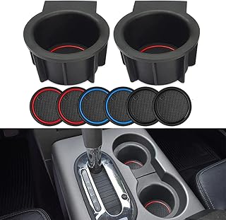 Console Cup Holder Inserts Replacement for Ford F-150 2004-2008 with Flow Through Console Drink Bottle Hold for 2003-2006 Ford Expedition & Lincoln Navigator