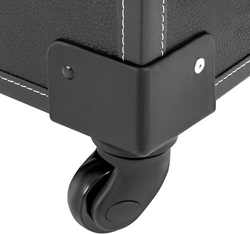 Miniatura 6 de Goudergo Estuche de tren de maquillaje portátil de 3 niveles, estuche de alta seguridad, organizador de esmalte de uñas, estuche de tren de