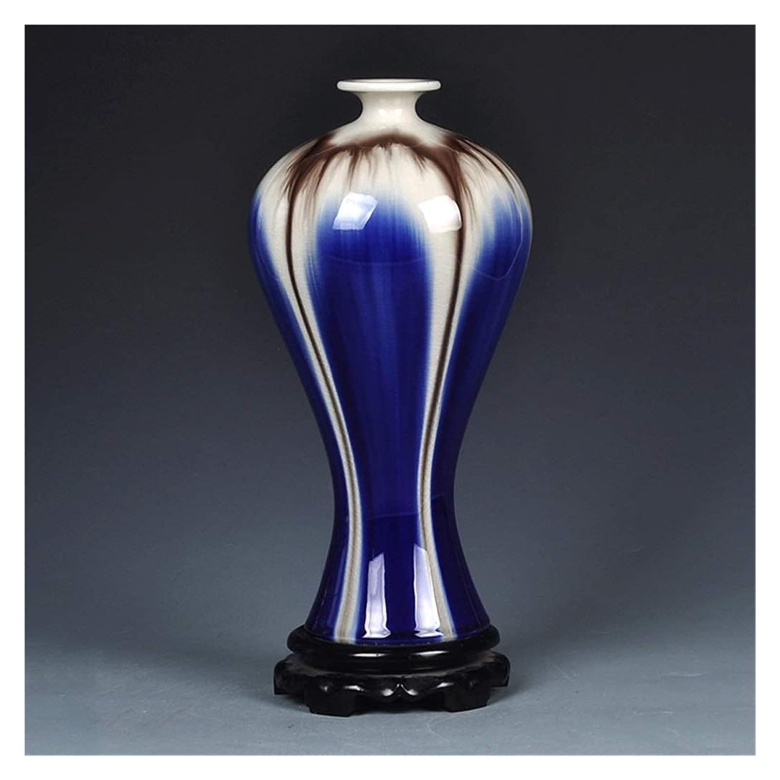 SnamicE Vase Tabletop Crackle Ceramic Vases for Wedding Or Special Occasions, for Use in Office, Decor, Floor Vases,C