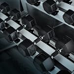 Yes4All Hex Dumbbell with Chrome/Rubber Grip Encased, Single Hand Weight for Strength Training, 5-50 LBS