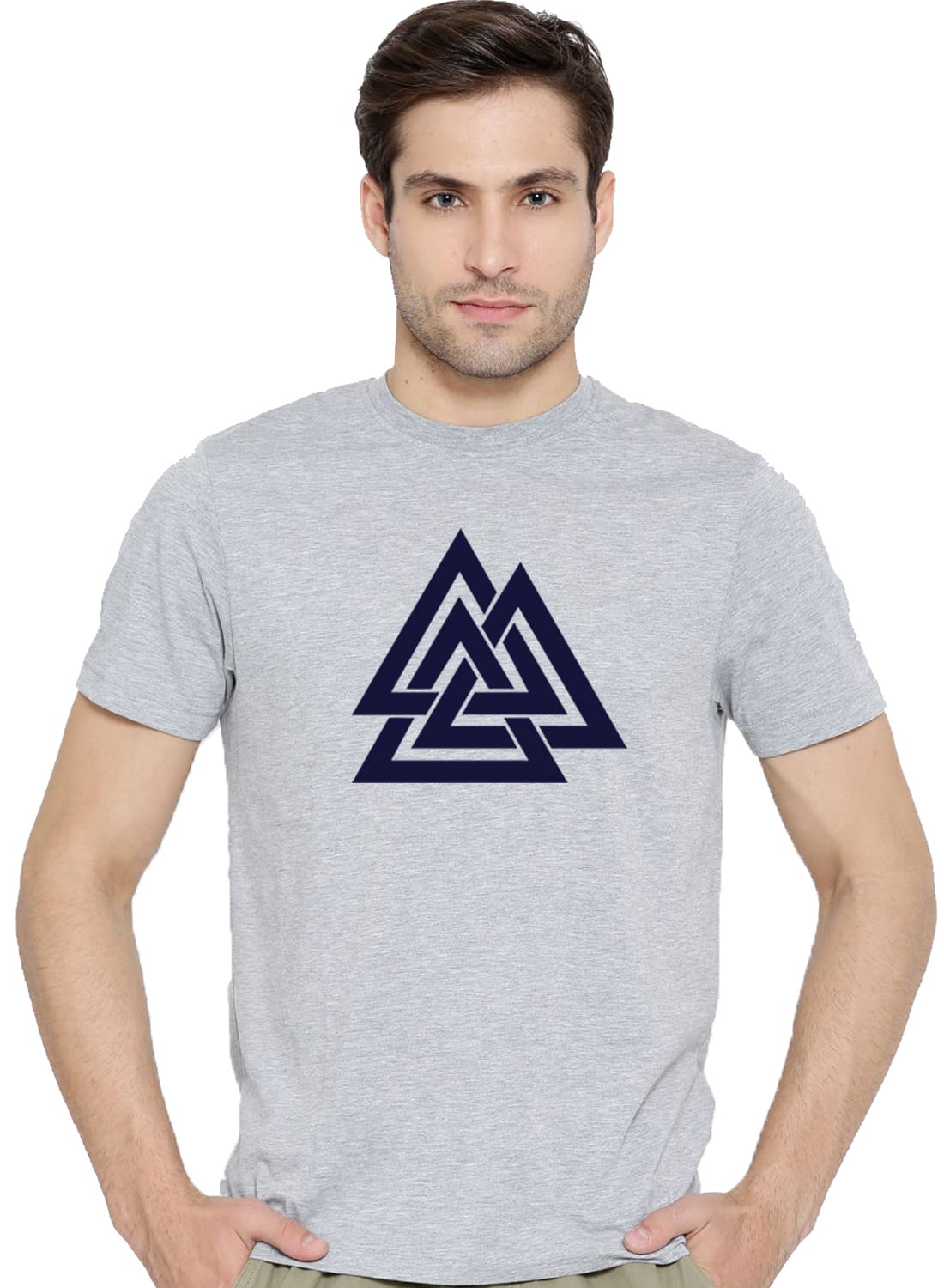 ADRO Męski T-shirt, 3-pak, 100% bawełna, elastan, regularny krój, okrągły dekolt, pół rękawy