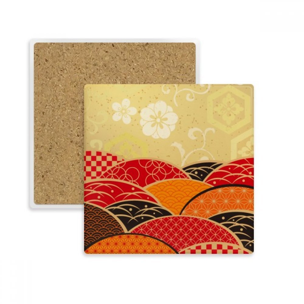 Coaster Tasse Porte de Pierre Absorbent Motif Sakura Place du Japon