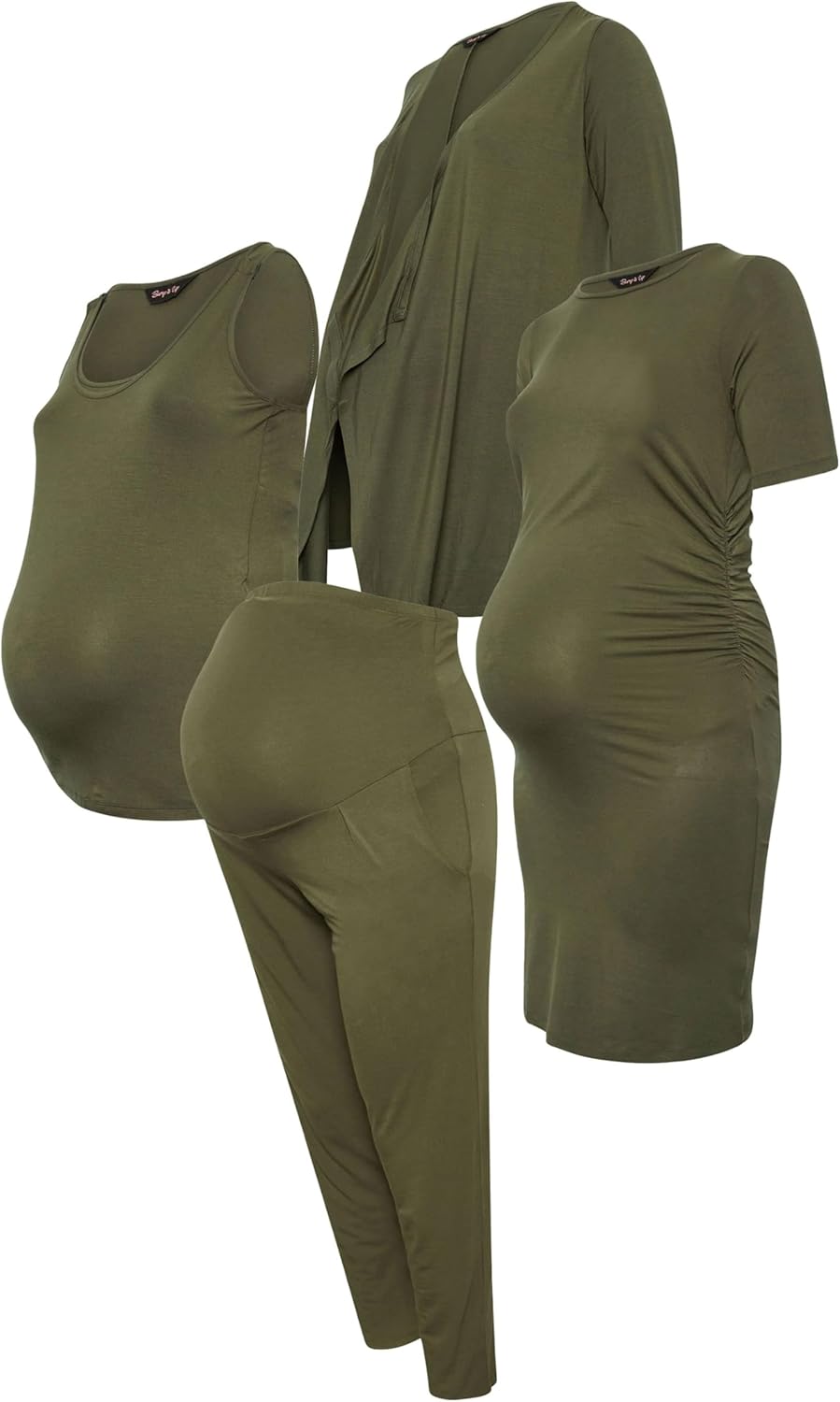 Yours Curve Women's Plus Size Maternity Essentials Kit Green