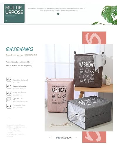 75L Large Foldable Fabric Storage Basket, Waterproof And Dustproof Freestanding Laundry Basket, Suitable For Dormitory, Family Storage Of Clothes, Toys, Bath Towels (Four Colors Optional) (Pink) #TOP3