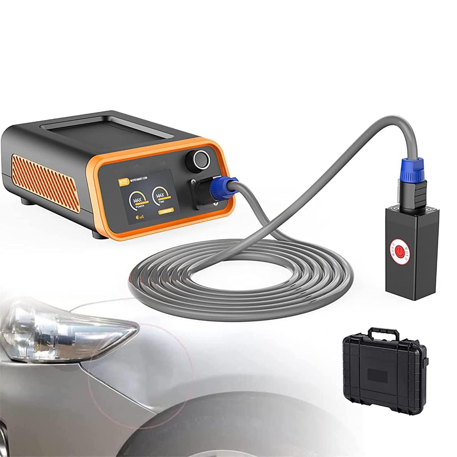 Narzędzie do naprawy wgnieceń samochodowych, przenośna nagrzewnica indukcyjna z cyfrowym ekranem, elektromagnetyczny przyrząd grzewczy 320 W/400 W, do warsztatów naprawczych