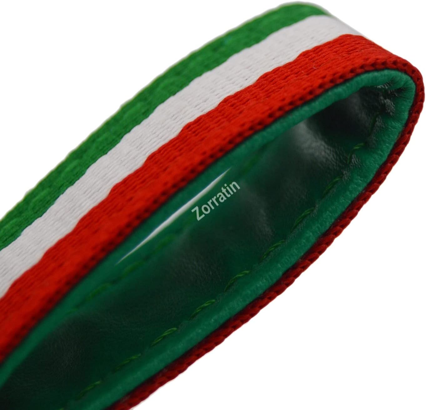 2-Layers Italy Flag Stripes Car Keychain with Blackout Metal Ring for Ferrari Lamborghini Maserati Alfa Romeo Fiat Abarth