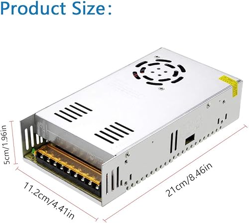 Miniatura 2 de SHNITPWR Fuente de alimentación de 12 V 30A 360 W Adaptador de CA a CC de 12 voltios 30 amperios Convertidor de energía de conmutación Transformador