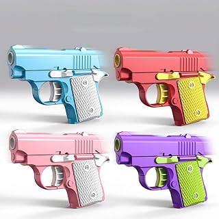 Fidget Pistol Set, 4PCS Mini 1911 Gravity Fidget Toys for Stress Relief, Sensory Toys for Kids with ADHD & Anxiety, Valentines Day Gifts for Kids