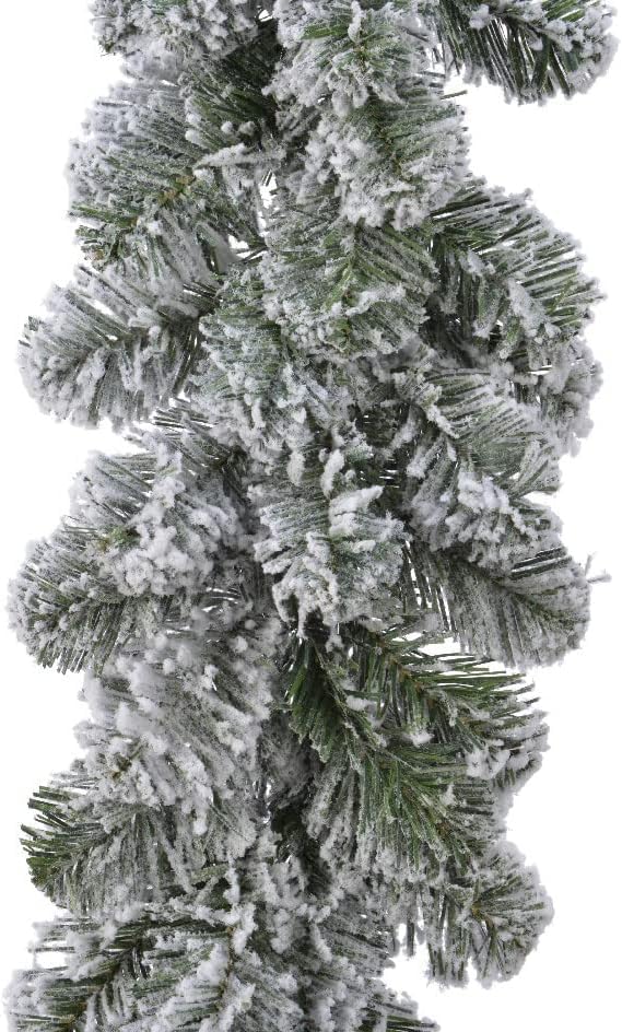 Ghirlanda di Natale slim 270 x 25 cm verde 180 rametti