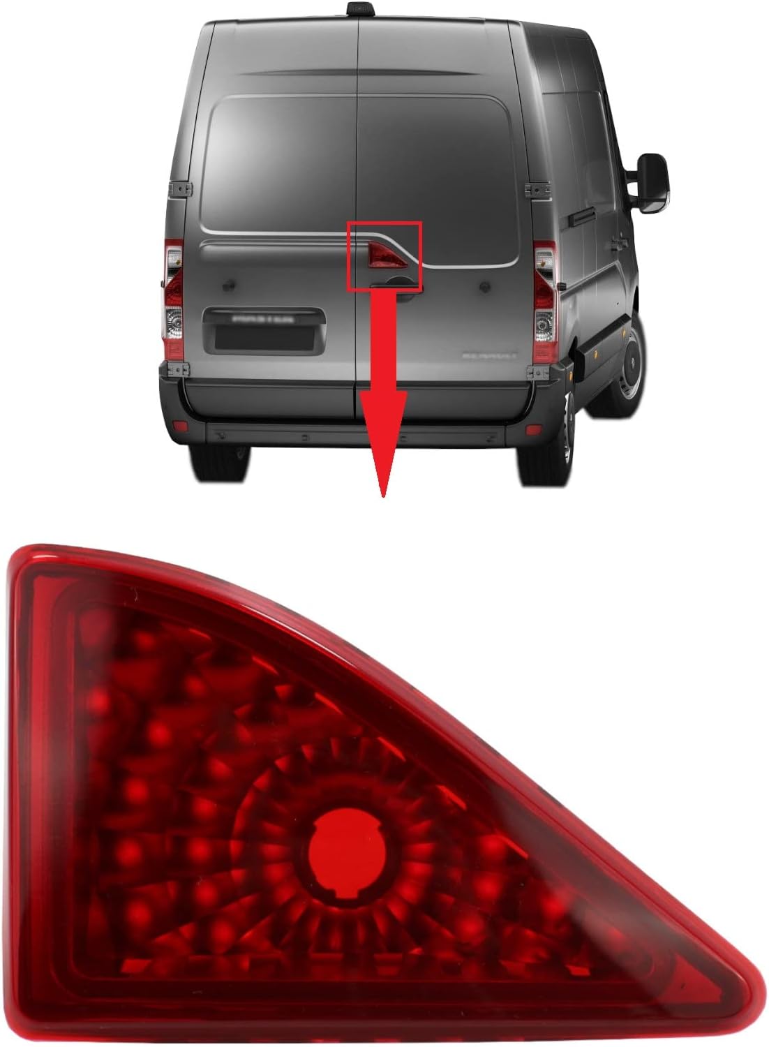Para Renault Master Vauxhall Movano 10-19 Luz De Freno Central Trasera Roja Tercera Parada~p146957795
