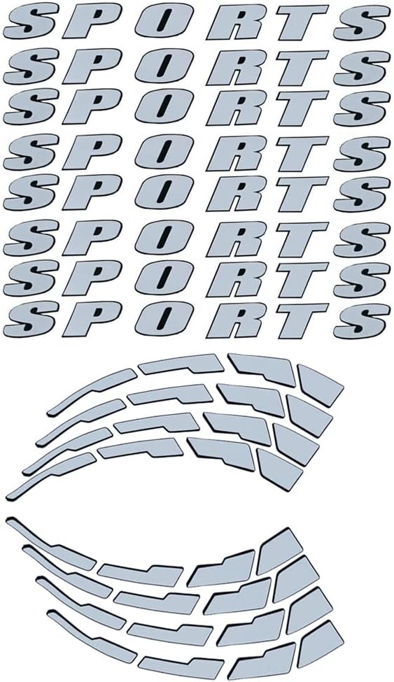 Universal Auto Wheel Stickers,8PCS 3D Car Wheel Decorative Stickers PVC Rubber Car Tire Letter Stickers for Car Motorcycle Tire,#C