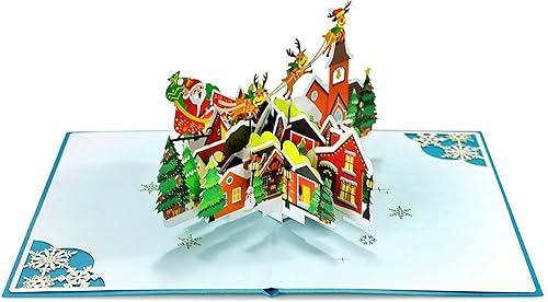 Miniatura 5 de CUTPOPUP - Tarjeta de felicitación de Navidad emergente, 3D, Año Nuevo, Navidad (escena navideña)