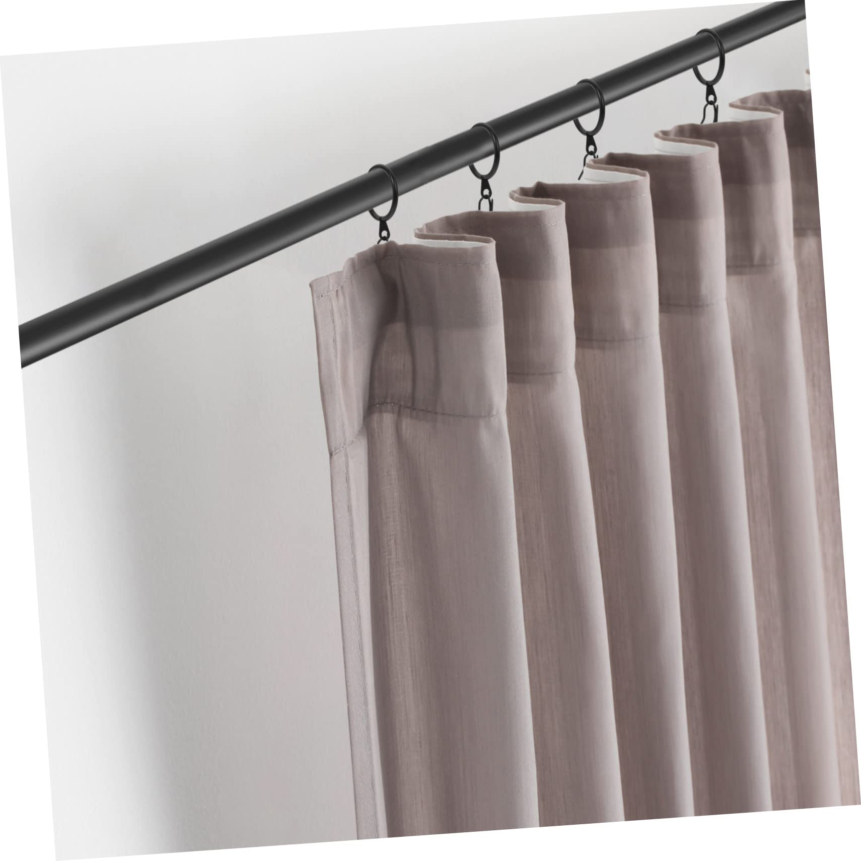 IWOWHERO 40Sets Iron Curtain Hanging Rings with Hooks Shower Curtain Accessories Flexible and Easy to Use for Bedroom and Bathroom High Grade Iron Material