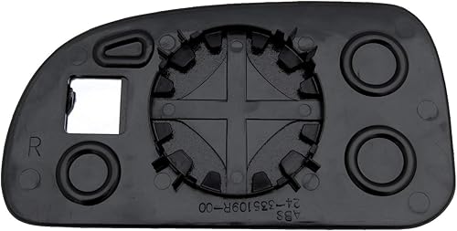 Miniatura 3 de Conjunto de vidrio para espejo lateral del pasajero con placa trasera de plástico (no calentada) compatible con Chevy Trailblazer, GMC Envoy, Buick