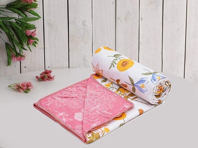 COZY FURNISH Super Soft Brushed Microfiber Cotton 3 Layer Breathable Double Dohar Lightweight Bed Dohar 84X96(Inches) 213X243(CM) Flannel Dohar Throws for Bed