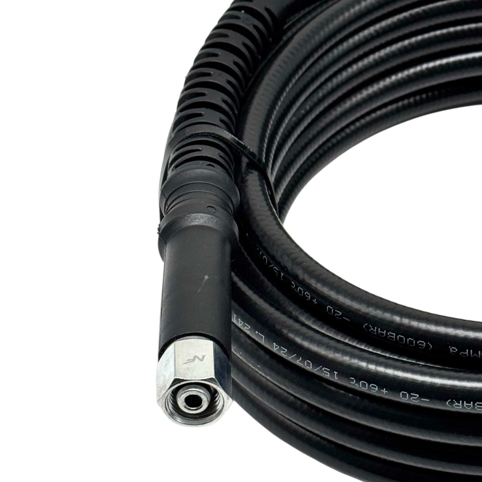 Tubo ad alta pressione M14 x 1,5 IG su M14 x 1,5 AG - Tubo di ricambio DN6 - 200 bar - 8 mm foro e mandrino - per idropulitrice accessori pistola - montaggio senza attrezzi (25 metri)