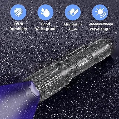 Hsxmn HSX02 Uv Flashlight Black Light- 365Nm 395Nm Ultraviolet Flashlight, Handheld Blacklight Torch Woods Lamp thumb #6