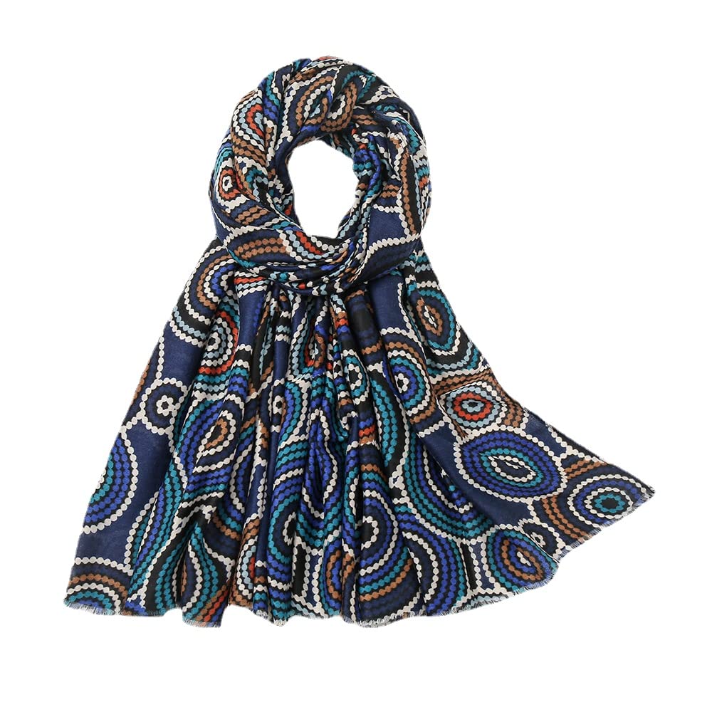 Ljgfw Women's W2 Spring And Autumn Bohemian Style Flowers Scarves Turbans Headband African Hijab Shawls Wraps Bandana Malaysia Scarfs