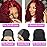 Srakuw Wear and Go Glueless Wigs Human Hair Pre Plucked Pre Cut 99j Burgundy Lace Front Wigs for Black Women 180 Density Water Wave Bob Wig Colored Human Hair Curly Wig (99j Burgundy Color, 16 Inch)