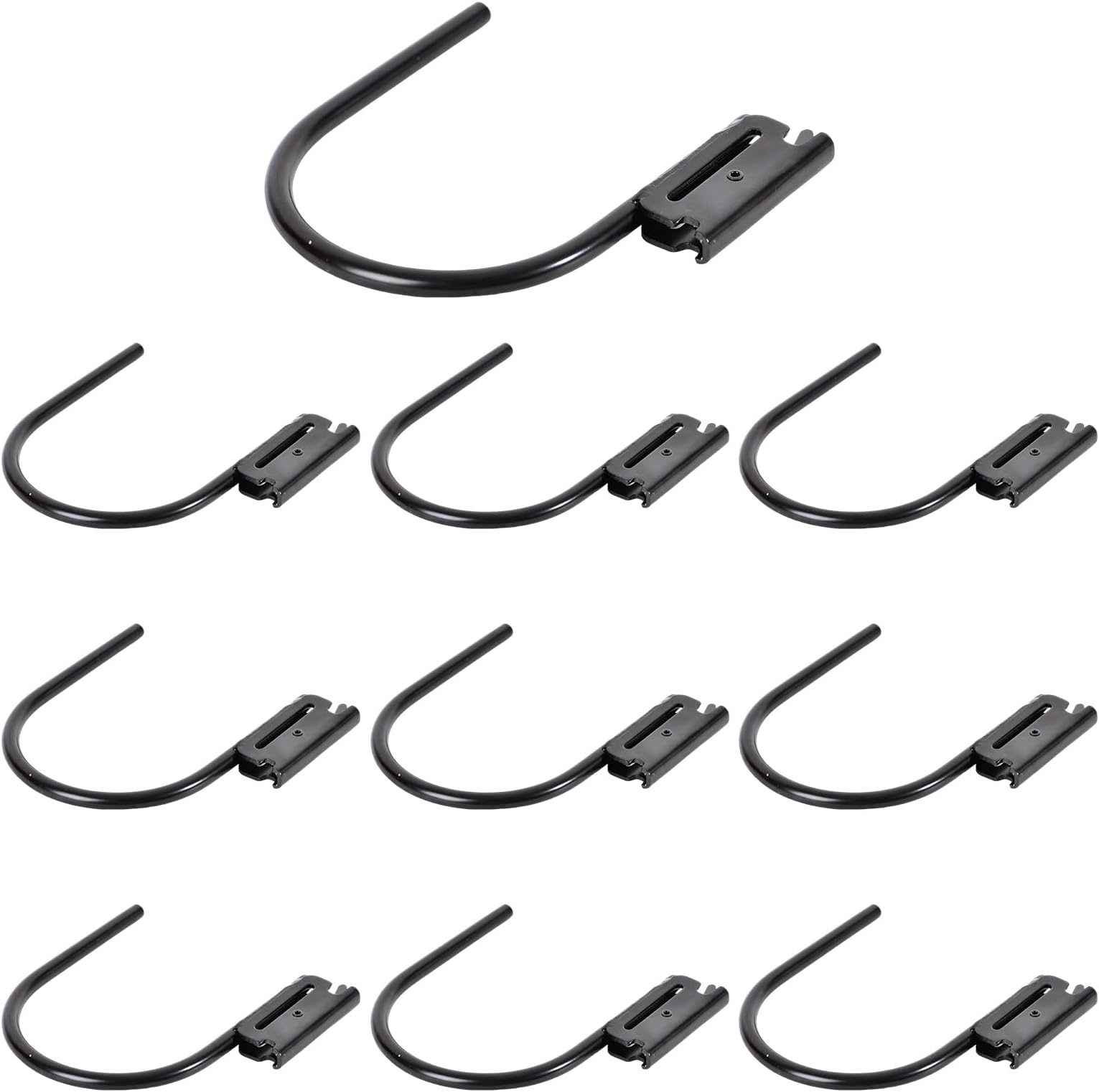 ENJ Black 10 Pack Durable Heavy Duty E-Track J Hooks E Track Accessories for Enclosed Trailer,Workshop & Garage,Maximum Load 1400 Pounds