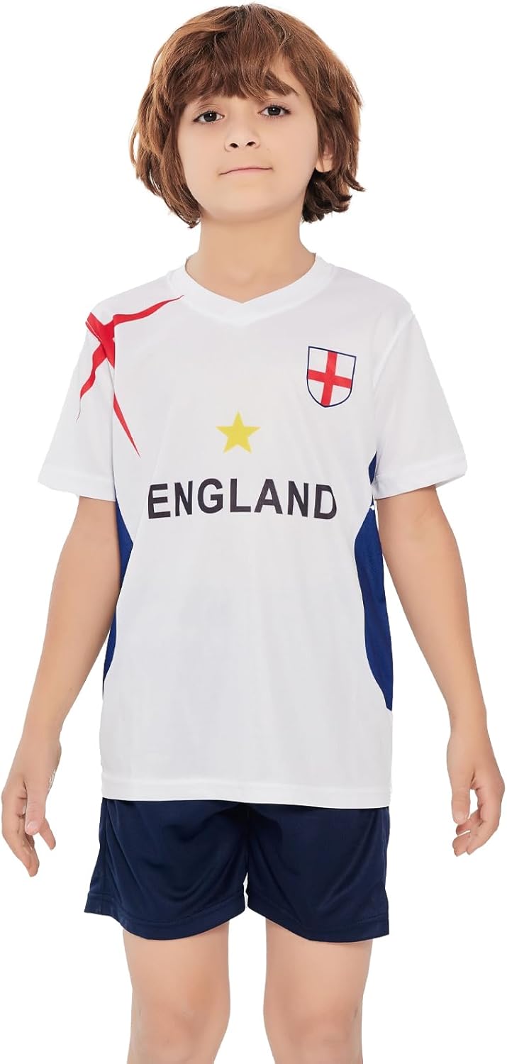 Soccer Jerseys for Kids Boys & Girls,Youth Soccer Jersey Practice Outfits Football Training Uniforms Set 4-16Y