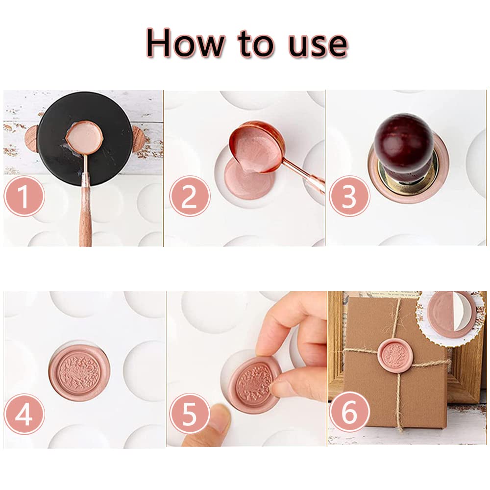 PATIKIL Wachs Siegel Silikon Pad - 2er Pack Mit 40 Klebepunkten Für Stempel