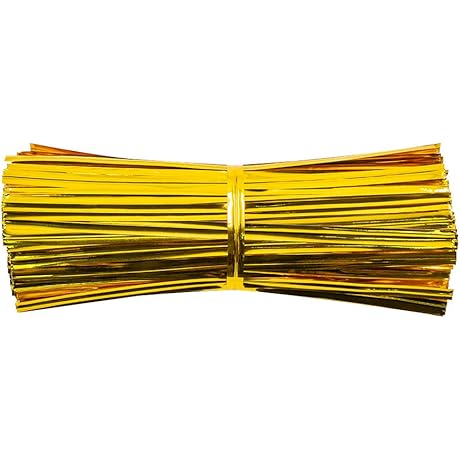 Gold Twist Ties, 760PCS 4 Inches Metallic Twist Ties