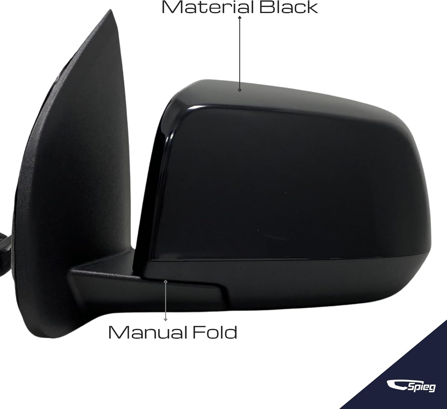 Spieg Driver Side Mirror for 2018-2022 Chevrolet Colorado GMC Canyon Power Adj Heated Manual Folding Turn Signal Light Black 5 Pins Left GM1320546