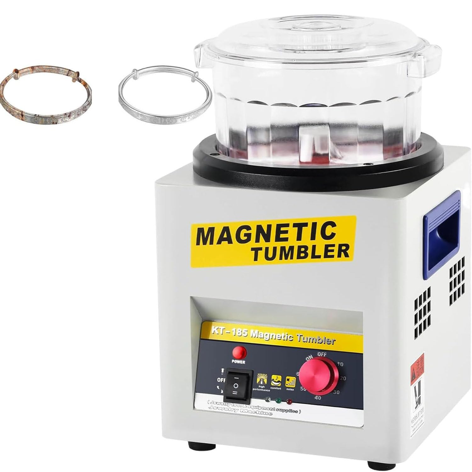 Polerka magnetyczna 200 W, polerka do biżuterii, szlifierka elektryczna, 2000 obr./min, automatyczny bieg do przodu i do tyłu, pojemność 600 g,220V