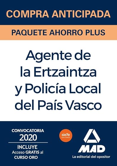Paquete ahorro plus ertzaintza y policía local del país vasco. Ahorra 74 €