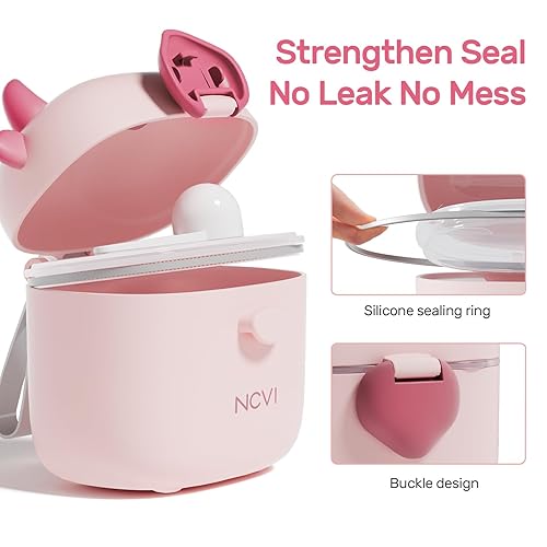 Miniatura 7 de NCVI Dosificador de Fórmula para Bebés Para Llevar, Contenedor de Fórmula Para Llevar, Porta Fórmula para Viajes, Picnic al Aire Libre con Bebé,