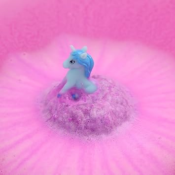 ZIMPLI - 6 x Large Unicorn Surprise Bath Bombs, 6 Surprise Unicorn Toys Included, Bath Toys for Girls, Bubble Baff Bomb Gift Set, Xmas Gift