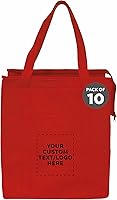 Vista 28 de DISCOUNT PROMOS Juego de 10 bolsas de mano aisladas no tejidas, paquete a granel, reutilizables, ideales para picnic, camping, playa, actividades al