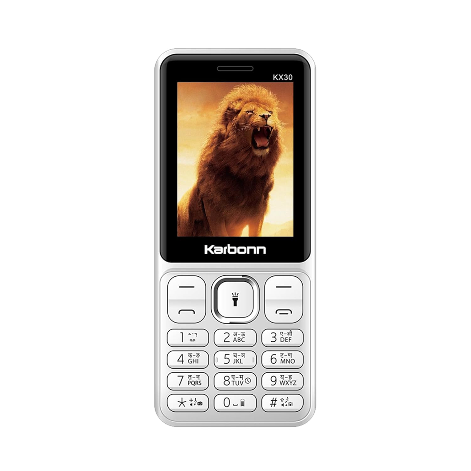 Karbonn Feature Phone KX30 | 6.1cm (2.4) Bright Screen | 1200mAh | Mobile Tracker | Power Saving Mode | Vibration | LED Torch | Digital Camera | GPRS and WAP Support | Pearl White Karbonn Feature Phone KX30 | 6.1cm (2.4) Bright Screen | 1200mAh | Mobile Tracker | Power Saving Mode | Vibration | LED Torch | Digital Camera | GPRS and WAP Support | Pearl White
