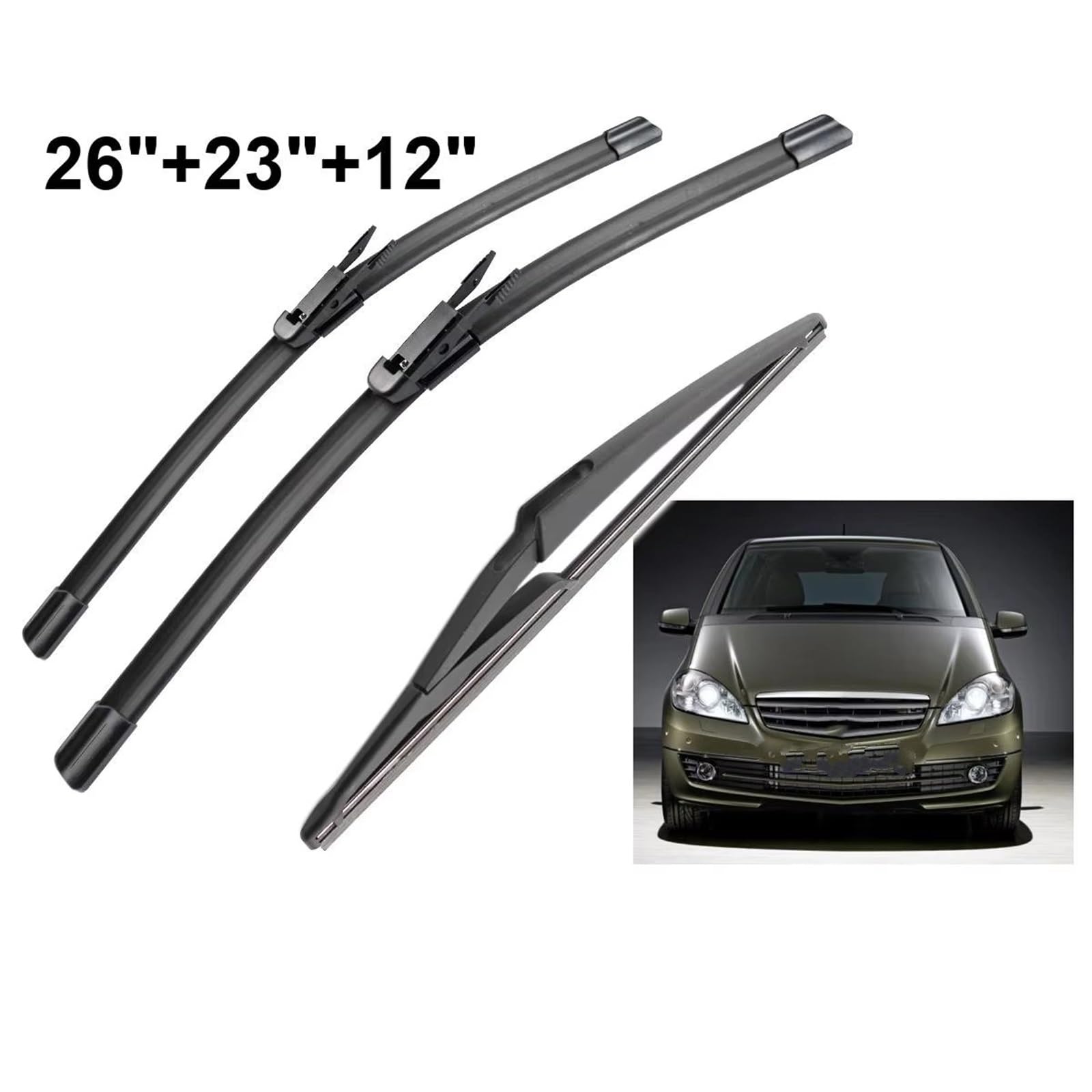 Tergilunotto Rear 1 2 3 4 6 Pezzi Spazzole Tergicristallo Anteriori E Posteriori Per Auto Accessori Per Benz Classe A W169 2004 2005 2006 2007-2012 Tergicristallo(6 Piece)