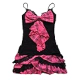 Xiulaiyi Gyaru Clothes Women Scene Mini Spaghetti Strap Dress 2000s Vintage Harajuku Pleated Dress Emo Grunge Aesthetic