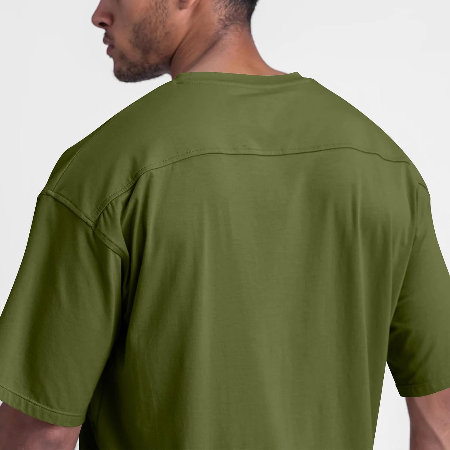Men's Basic T-Shirts Fashion Solid Color Short Sleeves Round-Neck Loose Comfy Shirts Summer Daily Casual Tees Tops