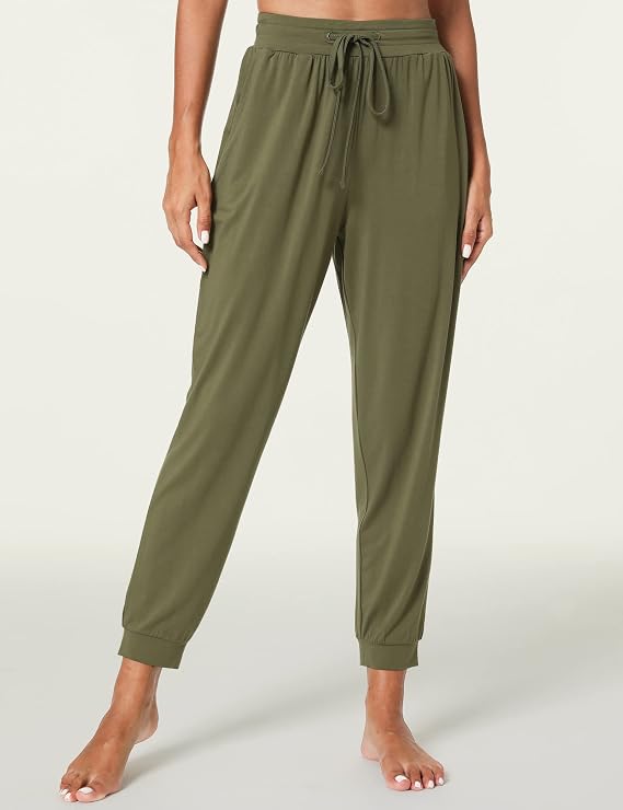LazyCozy Bamboo Viscose Jogger Pajama Pants for Women