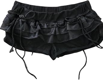 Gyaru Clothes Mini Skirt with Shorts Emo Scene Alt Grunge Shorts Mcbling Harajuku Vintage 2000s Clothing