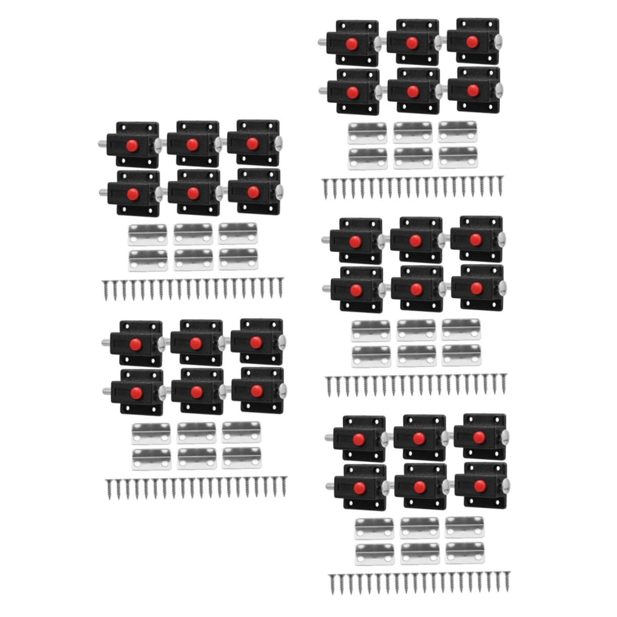 Zerodeko 30pcs Sliding Flush Barrel Latch Automatic Door Bolt Latch for Furniture Heavy Duty Spring Loaded for Closet Doors