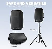 Vista 3 de Gemini Altavoz PA Bluetooth de 15" 2000W con enlace TWS, USB/SD/FM, entradas XLR/RCA/AUX, entradas de micrófono doble y guitarra, control EQ