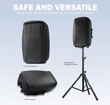 Gemini 8 35W Bluetooth PA Speaker with TWS Link, USB/SD/FM, XLR/RCA/AUX Inputs, Mic & Guitar Channels, Compact Powered DJ Speaker for Gigs, Events & Easy Transport (AS-2108BT) | 8 powered PA, Class AB - XLR, RCA, 1/4 mic & guitar in, XLR out - Bluetooth, USB, SD, FM, TWS