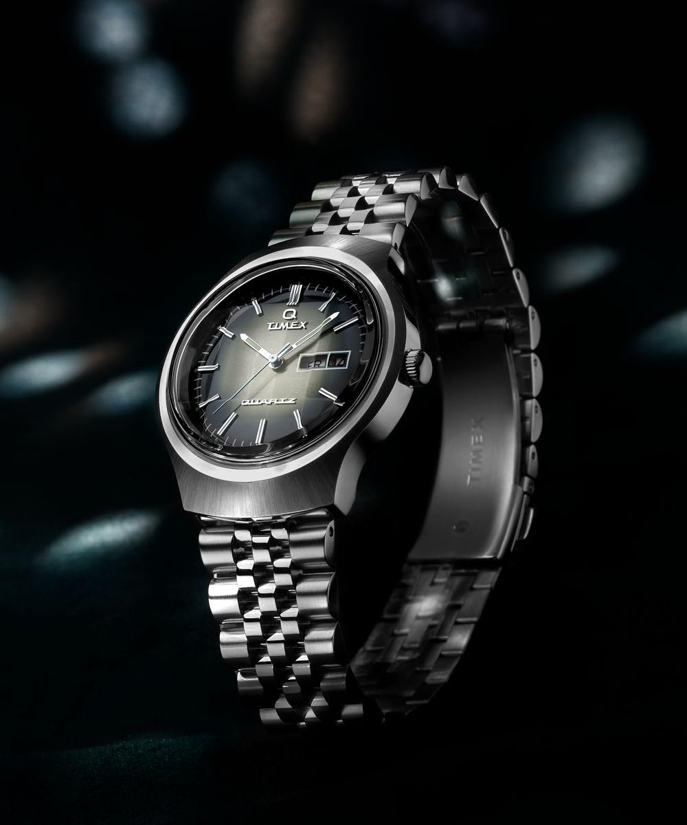 Timex Męski analogowy zegarek kwarcowy z paskiem ze stali nierdzewnej TW2W22500, Srebrny, bransoletka