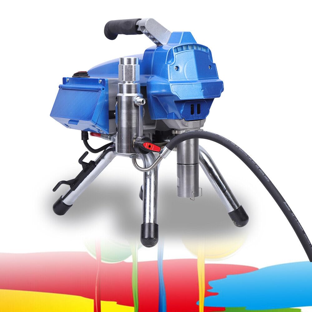 Pulverizador de pintura sin aire, 3000 W, alta presión, regulador de presión, 220 V, 50 Hz, 2,7 L/min, se puede utilizar para pintar, pintura de látex, color de suelo, azul