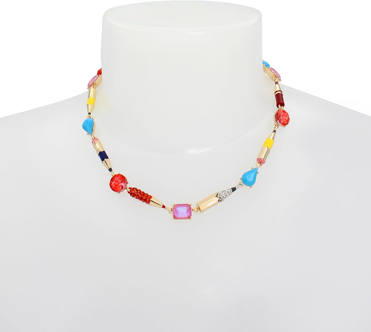 Betsey Johnson Womens Back To School Pencil Collar Necklace
