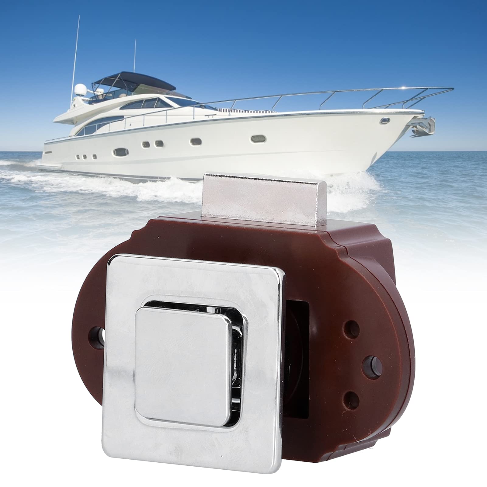 Serratura a Pulsante, Serratura di Sicurezza per Porta Dell'armadietto in Metallo, Manopola di Chiusura Durevole Senza Chiave per Yacht, Roulotte, Camper