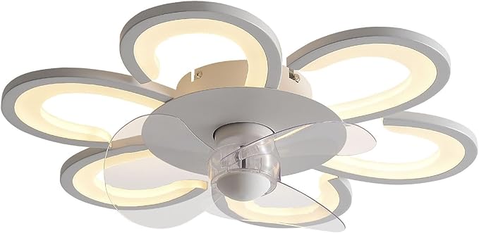 panfudongk MD1940 Plafondventilator met lichte plafondventilator met verlichting, plafondlamp, afstandsbediening, modern design, timer en geheugenfunctie, 3 ventilatorbladen