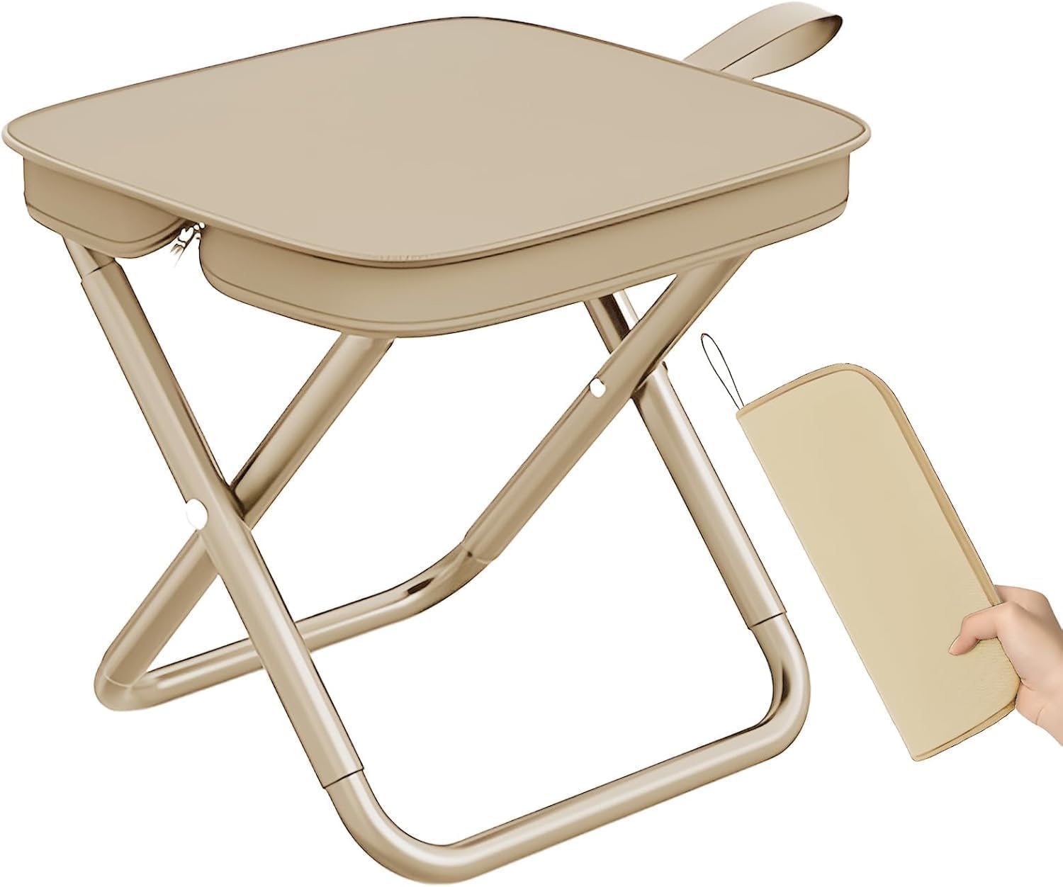 Foldable Back packing Stool with Integrated Storage Bag | Multi-Purpose Travel Chair for Outdoor Events | Water proof Folding Seat for Fishing & Camping | Stable & Comfortable Portable Furniture (K2)-image-16