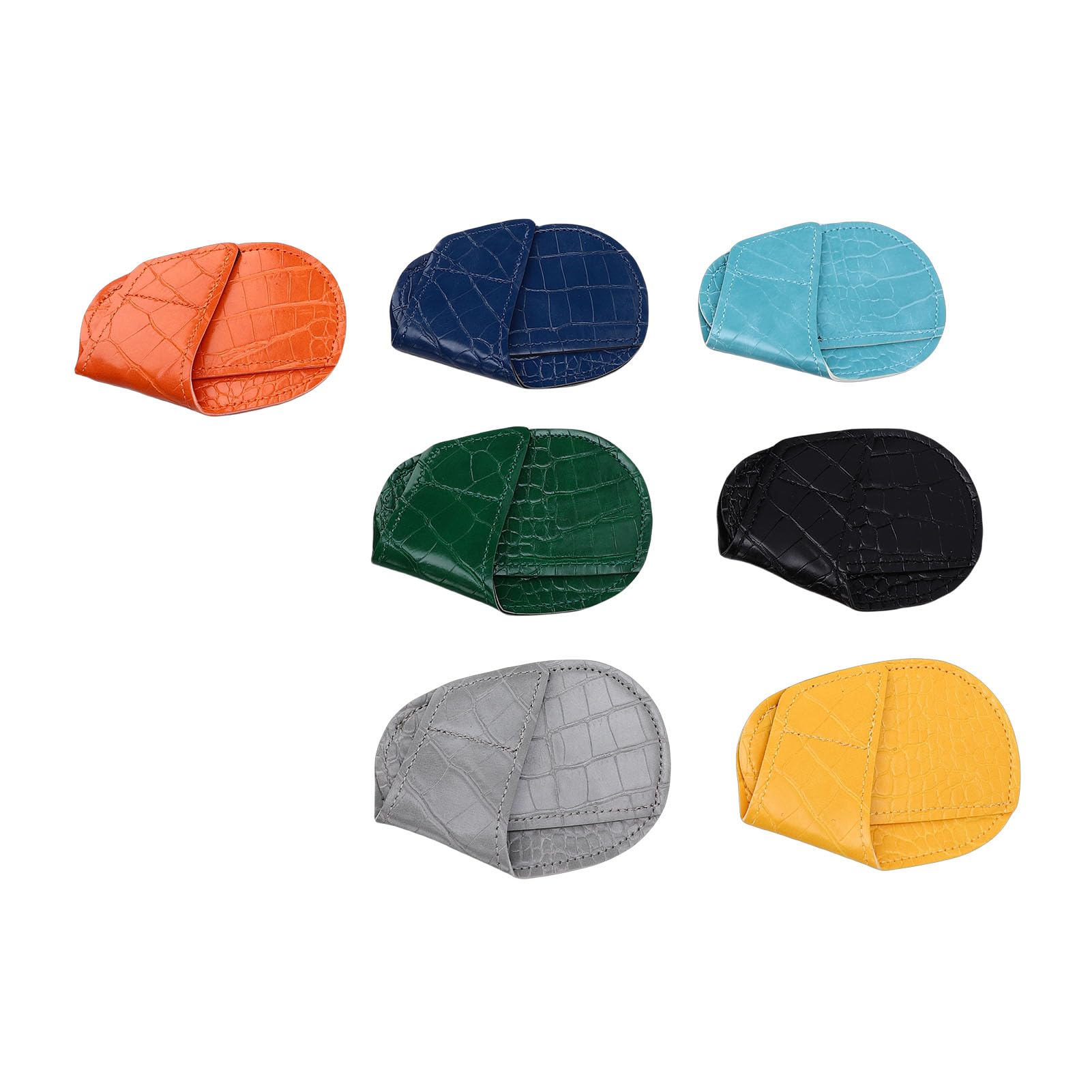 7-teiliges Set mit Magnetischen Schlägerkopfhüllen aus Eisen, Schutzhüllen aus PU-Leder mit Kratzfestigkeit und Belüftungsdesign für Golfschläger